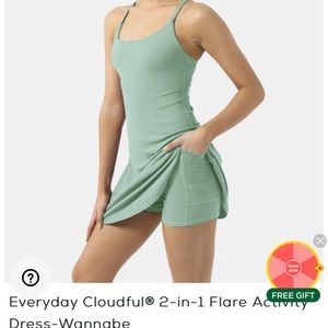 Halara small Cloudful activity dress - aqua foam green